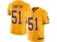 Men's Nike Washington Redskins #51 Will Compton Limited Gold Rush NFL Jersey