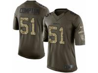 Men's Nike Washington Redskins #51 Will Compton Limited Green Salute to Service NFL Jersey