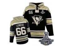 Men's Old Time Hockey NHL Pittsburgh Penguins #66 Mario Lemieux Authentic Jersey Black Stanley Cup Final Sawyer Hooded Sweatshirt Old Time Hockey4062138
