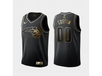 Men's Orlando Magic #00 Custom Black Golden Edition Jersey With Any Name And Number