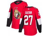 Men's Ottawa Senators #27 Curtis Lazar adidas Red Authentic Jersey