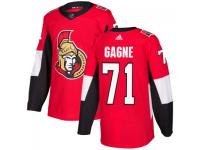 Men's Ottawa Senators #71 Gabriel Gagne adidas Red Authentic Jersey