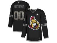 Men's Ottawa Senators Customized Adidas Limited Black Arabic Numerals Fashion Jersey