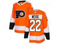 Men's Philadelphia Flyers #22 Dale Weise adidas Orange Authentic Jersey