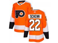 Men's Philadelphia Flyers #22 Luke Schenn adidas Orange Authentic Jersey