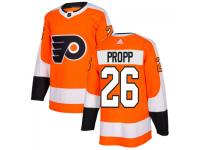 Men's Philadelphia Flyers #26 Brian Propp adidas Orange Authentic Jersey