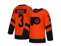 Men's Philadelphia Flyers #3 Radko Gudas Adidas Orange Authentic 2019 Stadium Series NHL Jersey