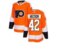 Men's Philadelphia Flyers #42 Jason Akeson adidas Orange Authentic Jersey