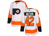 Men's Philadelphia Flyers #42 Jason Akeson adidas White Authentic Jersey