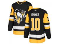 Men's Pittsburgh Penguins #10 Ron Francis adidas Black Authentic Jersey