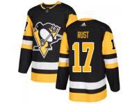 Men's Pittsburgh Penguins #17 Bryan Rust adidas Black Authentic Jersey