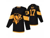 Men's Pittsburgh Penguins #17 Bryan Rust Black 2019 Stadium Series Breakaway Adidas Jersey