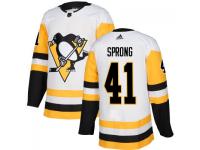 Men's Pittsburgh Penguins #41 Daniel Sprong adidas White Authentic Jersey