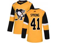 Men's Pittsburgh Penguins #41 Daniel Sprong Gold Alternate Authentic Hockey Jersey