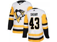 Men's Pittsburgh Penguins #43 Conor Sheary adidas White Authentic Jersey