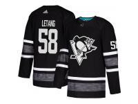 Men's Pittsburgh Penguins #58 Kris Letang Adidas Black Authentic 2019 All-Star NHL Jersey