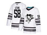 Men's Pittsburgh Penguins #58 Kris Letang Adidas White Authentic 2019 All-Star NHL Jersey