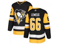 Men's Pittsburgh Penguins #66 Mario Lemieux adidas Black Authentic Jersey