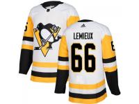 Men's Pittsburgh Penguins #66 Mario Lemieux adidas White Authentic Jersey