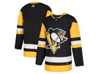 Men's Pittsburgh Penguins adidas Black Home Authentic Blank Jersey