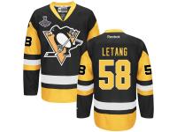 Men's Pittsburgh Penguins Kris Letang Reebok Black 2016 Stanley Cup Champions Premier Jersey