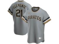 Men's Pittsburgh Pirates Roberto Clemente Nike Gray Road Cooperstown Collection Player Jersey