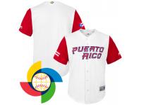 Men's Puerto Rico Baseball Majestic White 2017 World Baseball Classic Team Jersey