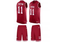 Men's Quinton Patton Red Jersey Tank Top Suit #11 NFL San Francisco 49ers Nike