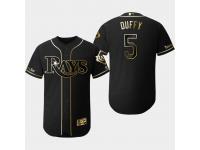 Men's Rays 2019 Black Golden Edition Matt Duffy Flex Base Stitched Jersey