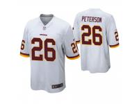 Men's Redskins #26 Adrian Peterson White Game Jersey Big Size