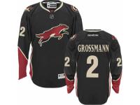 Men's Reebok Arizona Coyotes #2 Nicklas Grossmann Premier Black Third NHL Jersey