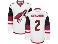 Men's Reebok Arizona Coyotes #2 Nicklas Grossmann Premier White Away NHL Jersey