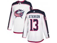 Men's Reebok Columbus Blue Jackets #13 Cam Atkinson White Away Authentic NHL Jersey