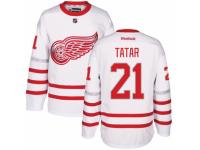 Men's Reebok Detroit Red Wings #21 Tomas Tatar Premier White 2017 Centennial Classic NHL Jersey
