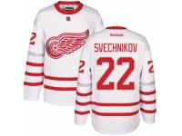 Men's Reebok Detroit Red Wings #22 Evgeny Svechnikov Premier White 2017 Centennial Classic NHL Jersey