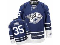 Men's Reebok Nashville Predators #35 Pekka Rinne Premier Blue Third NHL Jersey