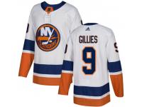 Men's Reebok New York Islanders #9 Clark Gillies White Away Authentic NHL Jersey