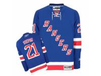 Men's Reebok New York Rangers #21 Derek Stepan Premier Royal Blue Home NHL Jersey
