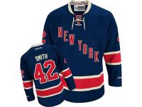 Men's Reebok New York Rangers #42 Brendan Smith Navy Blue Third Authentic NHL Jersey