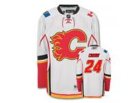 Men's Reebok NHL Calgary Flames #24 Craig Conroy Authentic Away Jersey White Reebok