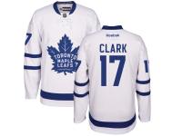 Men's Reebok NHL Toronto Maple Leafs #17 Wendel Clark Authentic Away Jersey White Reebok