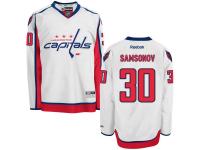 Men's Reebok NHL Washington Capitals #30 Ilya Samsonov Authentic Away Jersey White Reebok
