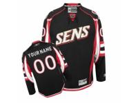 Men's Reebok Ottawa Senators Customized Premier Black Third NHL Jersey