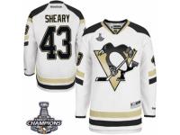 Men's Reebok Pittsburgh Penguins #43 Conor Sheary Premier White 2014 Stadium Series 2016 Stanley Cup Champions NHL Jersey