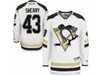 Men's Reebok Pittsburgh Penguins #43 Conor Sheary Premier White 2014 Stadium Series NHL Jersey