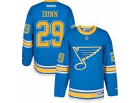 Men's Reebok St. Louis Blues #29 Vince Dunn Premier Blue 2017 Winter Classic NHL Jersey