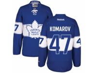Men's Reebok Toronto Maple Leafs #47 Leo Komarov Premier Royal Blue 2017 Centennial Classic NHL Jersey