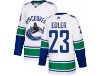 Men's Reebok Vancouver Canucks #23 Alexander Edler White Away Authentic NHL Jersey