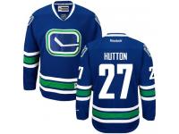 Men's Reebok Vancouver Canucks #27 Ben Hutton Royal Blue New Third Authentic NHL Jersey
