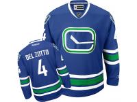 Men's Reebok Vancouver Canucks #4 Michael Del Zotto Royal Blue New Third Authentic NHL Jersey